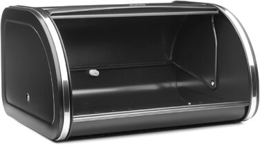 Хлібниця Brabantia Rollbrotkasten для хліба та булочок, сталева, матово-чорна, середній розмір