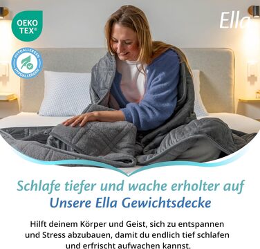 Обтяжувальна ковдра Ella для дорослих 150x200 см, 7 кг, терапевтична ковдра з шерпи для глибокого сну та релаксації