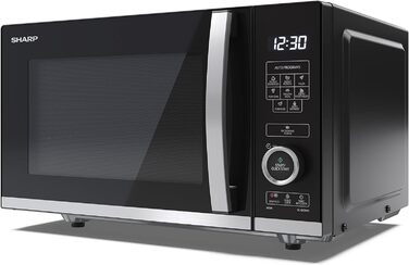 Мікрохвильова піч SHARP QS204AEB, 800 Вт, 10 режимів, функція розморожування, чорна