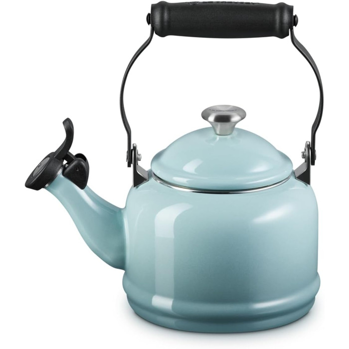 Емальований чайник Le Creuset Halber зі сталі з металевим фінішем, 1.25 л, колір «Морська сіль»