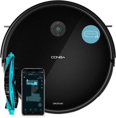 Робот-пилосос Cecotec Conga M20 з гіроскопічною навігацією, 7000 Па, 160 хв роботи, датчики захисту від падіння та мультифункціональна щітка | App Control