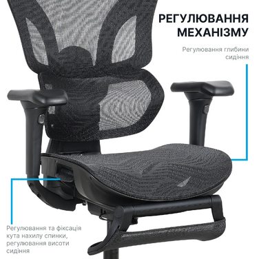 Крісло офісне OfficePro Onix OC975G Gray