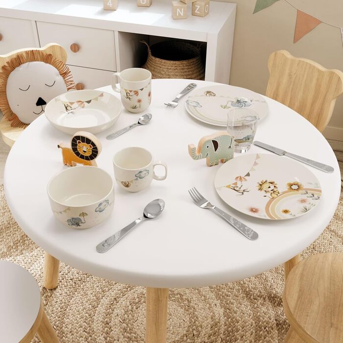 Дитячий набір столових приборів Villeroy & Boch Boho Kids 'Walk like an elephant' (4 шт.) - нержавіюча сталь, для дітей, миється в посудомийній машині