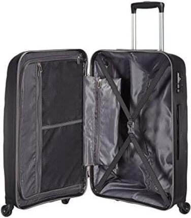 Валіза American Tourister Bon Air Spinner M 66 см, 57.5 л, чорна, ручна поклажа