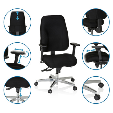 Крісло офісне / крісло керівника ZENIT COMFORT black hjh OFFICE
