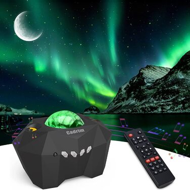 Проєктор зоряного неба Cadrim Sternenhimmel з пультом ДУ, LED лампа північного сяйва для вечірок, Різдва, Хелловіну, подарунок