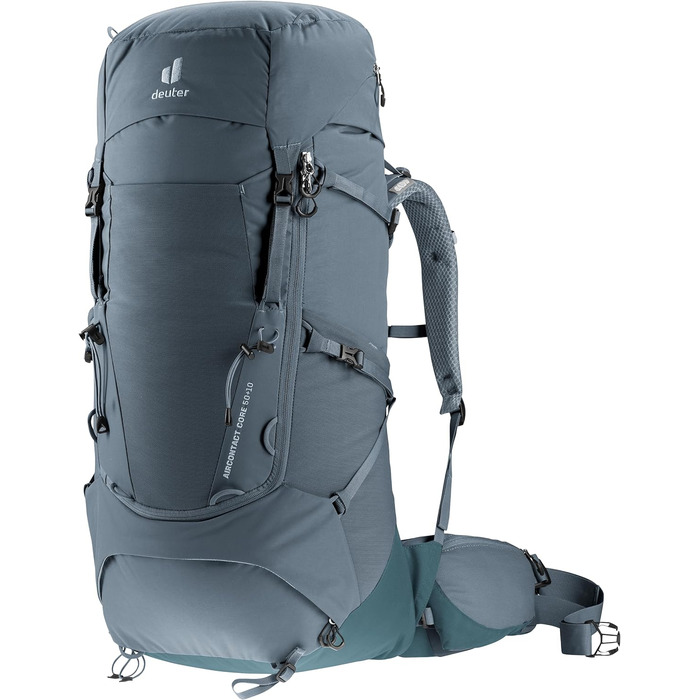 Туристичний рюкзак deuter Aircontact Core 50+10 л, графітовий, модель 2024, для трекінгу