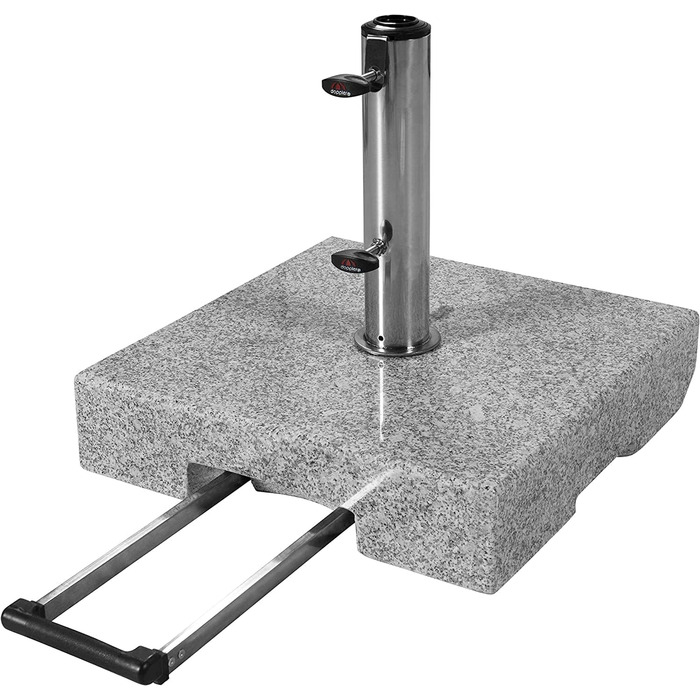 Підставка для парасольки Doppler Granitsockel з роликами, 45 кг, для парасольки діаметром до 250 см, діаметром труби 3,2-6,0 см, з висувною ручкою