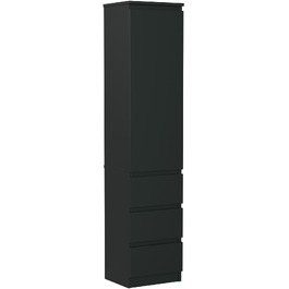 Стелаж BM-Meble, 40 x 180 x 34 см, чорний