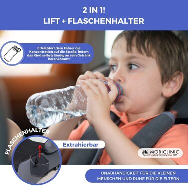 Дитяче автокрісло Mobiclinic Kids Lionfix Basic I-Size 125-150 см з IsoFix, знімний і праний чохол, підлокітники, текстильна оббивка, стандарт R129, європейський бренд