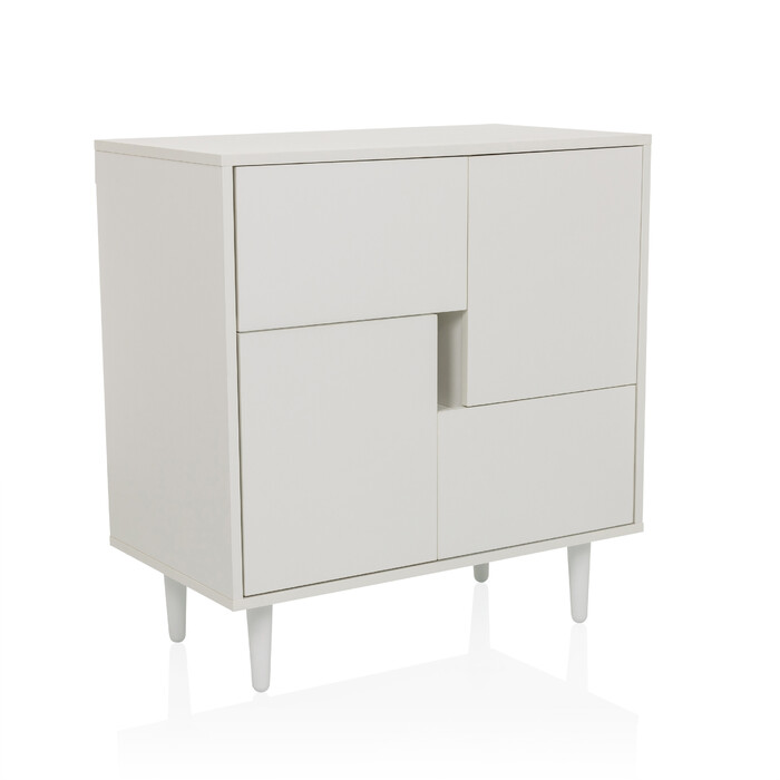 Сервант / комод LYKKJA 77x39,5x72 см 2 шухляди 2 двері білий hjh LIVING