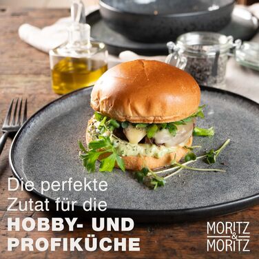 Набір посуду Moritz & Moritz ORGANIC сірий, керамічний сервіз на 12 осіб, 36 предметів (обідні, десертні та глибокі тарілки)