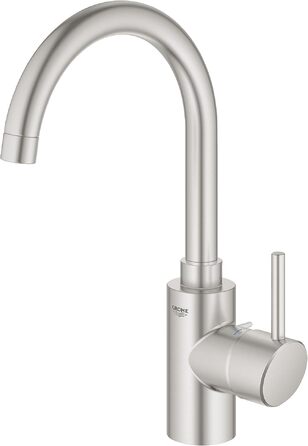 Змішувач кухонний GROHE Concetto Supersteel 32661DC3 нержавіюча сталь: поворотний на 150°, з обмежувачем витрати води, комплект кріплення