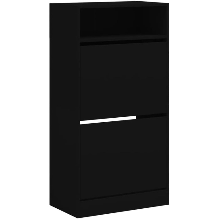vidaXL Шафа для взуття чорна 60x34x116 см, ДСП