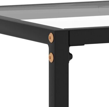 Скляний консольний стіл vidaXL, прозорий, 80x35x75 см — туалетний, приліжковий, для коридору, журнальний, гартоване скло