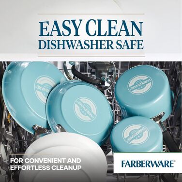 Набір посуду Farberware EcoAdvantage керамічний 13 предметів, антипригарне покриття (аква)