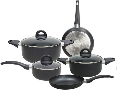 Набір каструль і сковорідок Tognana Copper & Charcoal, 8 предметів, алюміній, чорний