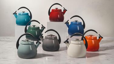 Емальований ковш Le Creuset з кришкою, 2.2 л, колір Flame (вогняний)