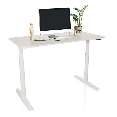 Письмовий стіл STAND PRO 140 x 70 електричний регульований по висоті білий hjh OFFICE