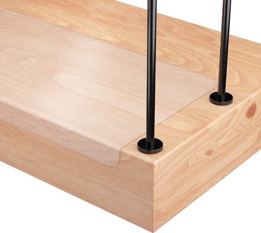 17 х Sossai® прозорих самоклеючих накладок STAIR PROTECT 20x65 см для захисту сходів (Easy Clean)