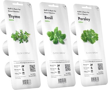Click and Grow Indoor Garten: Розумний сад для вирощування зелені вдома з LED, 9 капсул (Синій)