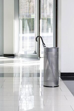 Металевий підставка для парасольок Durable, 28,5 л, сріблястий