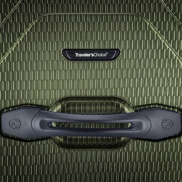 Валіза на колесах Traveler's Choice Maxporter II 30'' з полікарбонату, жорсткий корпус, темно-зелена