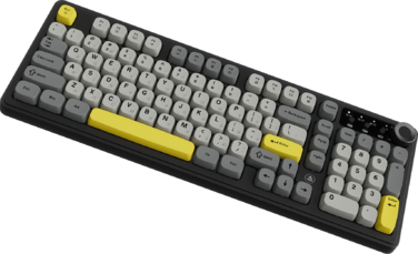 Бездротова клавіатура Ajazz AF98 PLUS Black Gray Yellow (AF98-PLUS-BGY)
