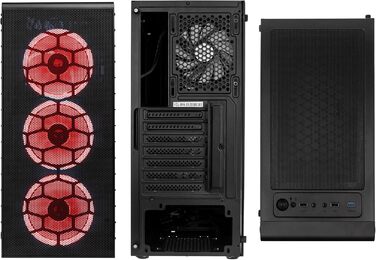 Корпус для ПК KOLINK Observatory Lite Mesh ATX з RGB підсвіткою, геймерський Midi Tower з загартованим склом і вентиляторами