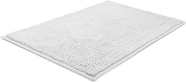 Килимок для ванної Beautissu BeauMare 70x100 см, білий, мікрофібра, нековзкий, м'який, машинне прання
