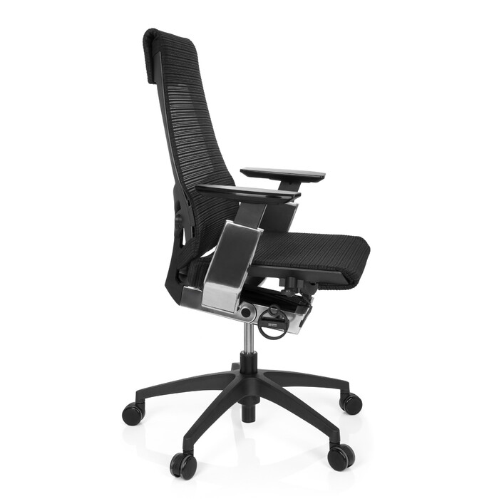 Офісний крісло GENIDIA SMART BLACK CM сітка чорний AL Chrom hjh OFFICE