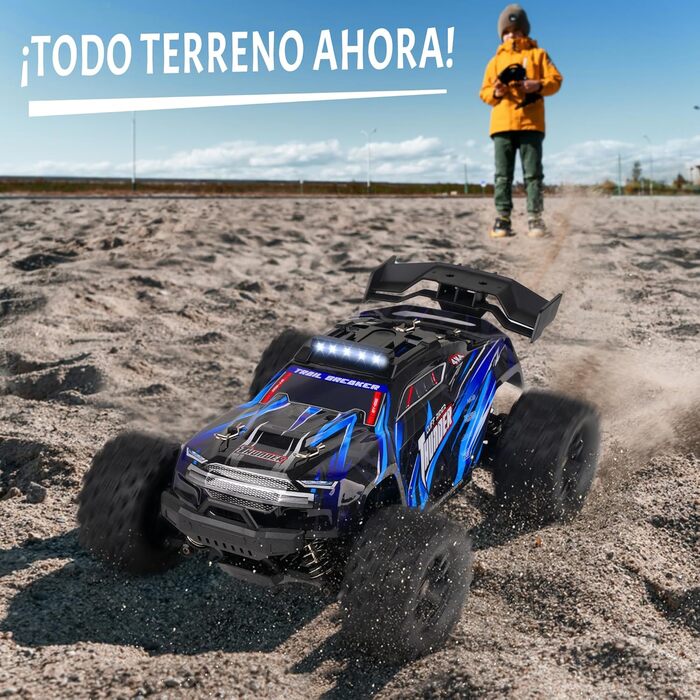 Радіокерований позашляховик 1:18 4WD, 40 км/год, 2.4 GHz, синій - для дітей та дорослих, з двома акумуляторами