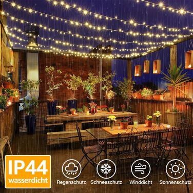 Світлодіодна гірлянда Ollny 50м, 500 LED ліхтарів, водонепроникна IP44 для вулиці та дому з вилкою
