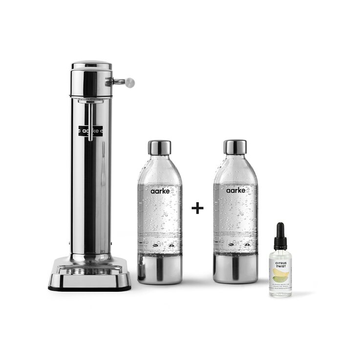 Сифон для газування води Aarke Carbonator 3 з PET-пляшкою 1л, сталевий