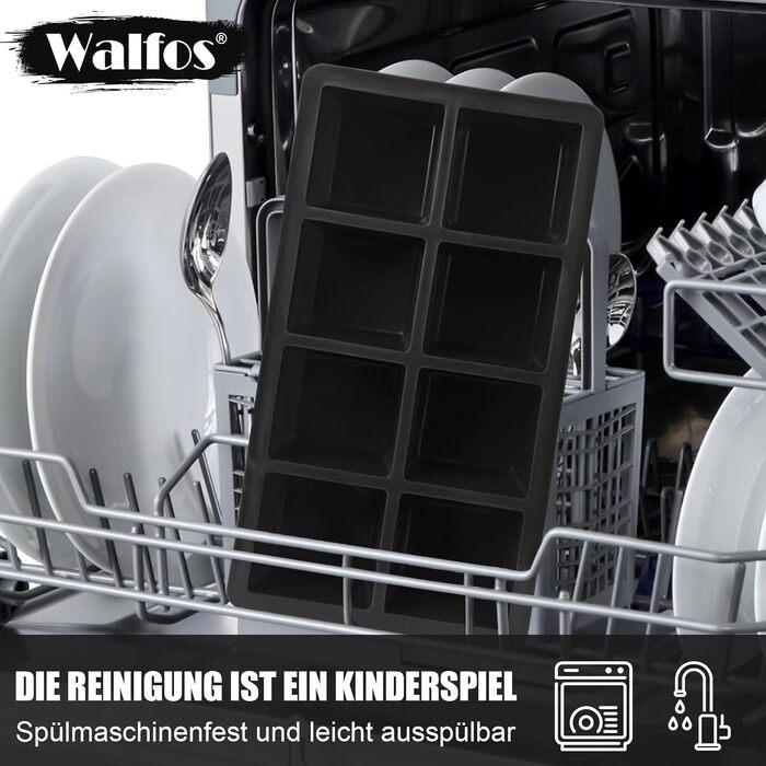 Контейнер для морозива Walfos 1.5л (2 шт.) з кришкою, багаторазовий, для домашнього морозива, йогурту - штабельовані контейнери для морозильної камери