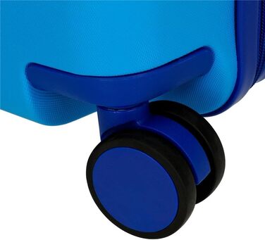 Дитяча валіза Enso Dino, синя, 45x31x20 см, жорсткий ABS-пластик, 24,6 л, 1,8 кг, 4 колеса, ручна поклажа