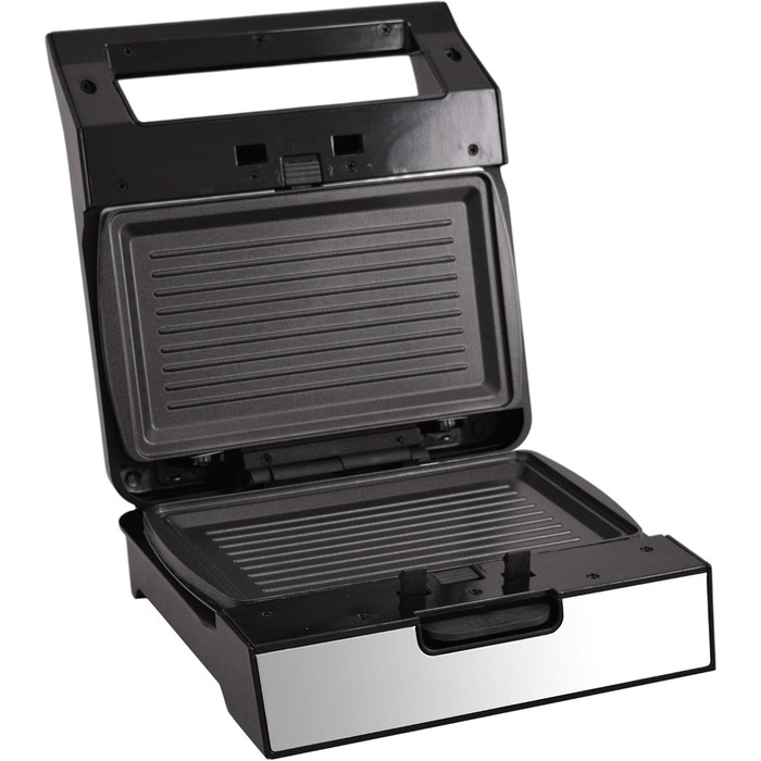 Електрогриль Syntrox Germany MM-1400W Gusto з змінними антипригарними пластинами, підходить для посудомийної машини, контактний гриль 1400 Вт