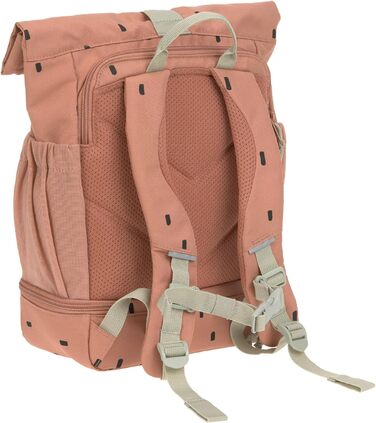Дитячий рюкзак LÄSSIG Rolltop з нагрудним ременем, водовідштовхувальний, 11 л, карамельний колір, Happy Prints