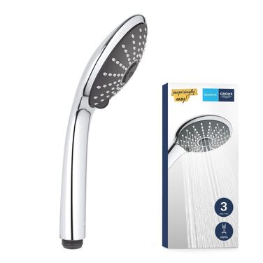 Душова лійка GROHE Vitalio Joy 110 з 3 режимами розпилення, системою Anti-Kalk, хромоване покриття, 27319000