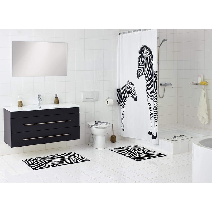 Протиковзкий килимок для ванни RIDDER Zebra білий 38x72 см