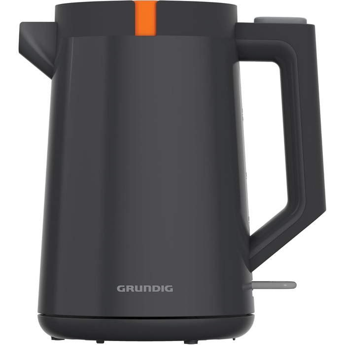 Електрочайник Grundig WK 5320, 2200 Вт, 1,7 л, автоматичне вимкнення, прихований нагрівач з нержавіючої сталі, сірий/теракота