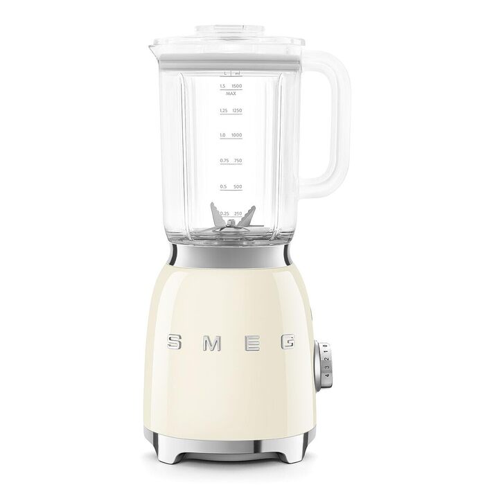 Міксер стаціонарний Smeg BLF03CREU 1.5 л кремового кольору, 800 Вт, 4 швидкості, автоматичні програми