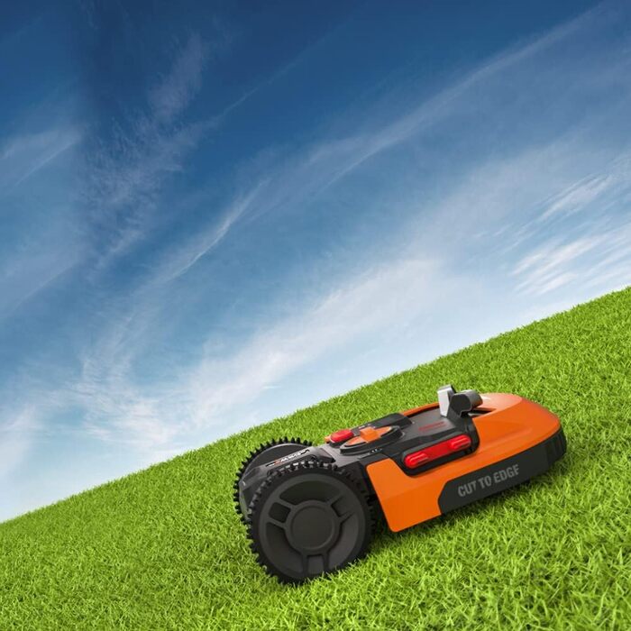 Робот-газонокосилка WORX Landroid Plus WR147E.1 для газонів до 1000 м², з обмежувальним кабелем, AIA Navigation, керування через додаток, Wi-Fi, Bluetooth, плаваюче лезо, кут нахилу до 35%