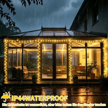 Світлодіодна гірлянда 30м 1000 LED, теплий білий колір, дротова