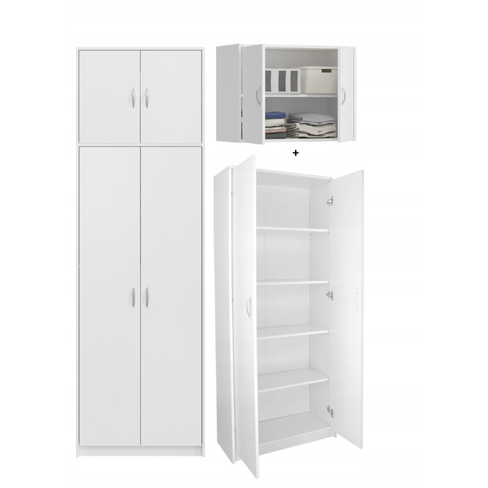 Стелаж SaraMeble, білий (74 см x 235 см x 35 см)