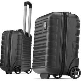 Travely Преміум ручна поклажа 40x30x20 см для Ryanair, Lufthansa, Eurowings, 36 л, валіза на колесах, чорна