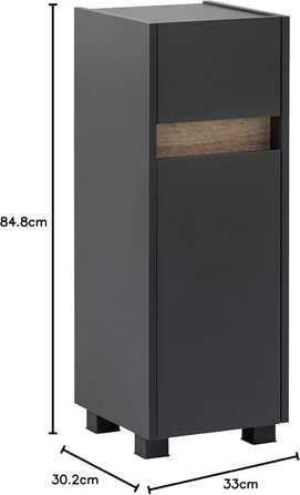 Пенал ванний Schildmeyer Cosmo 146312, 30,2x84,8x33 см, білий