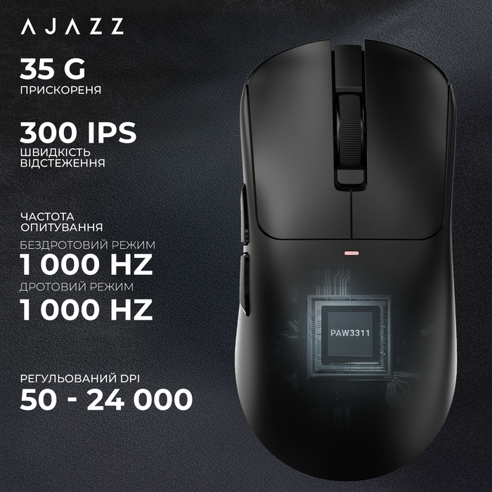 Бездротова миша Ajazz AJ200 Near Link AI MC White (AJ200-NL-AI-MC-W)