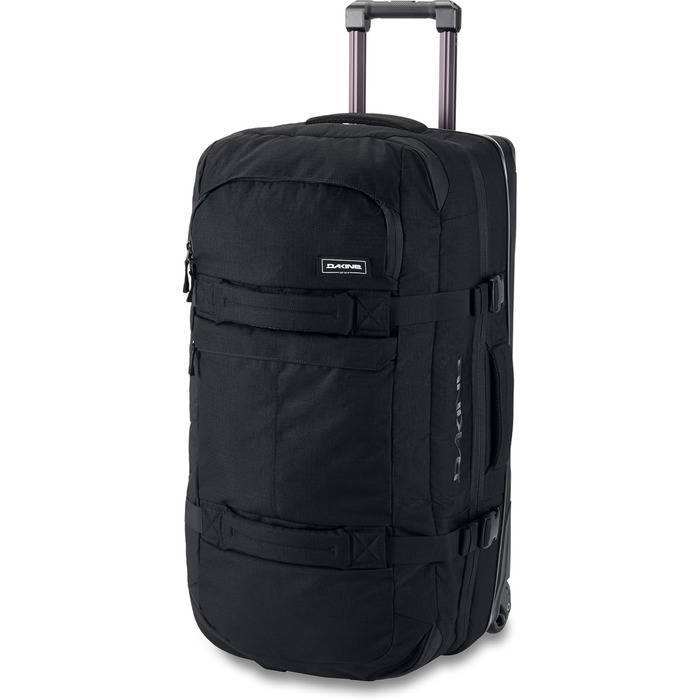 Дорожня валіза на колесах Dakine Split Roller 85L, чорна, містка, з розділеними відділеннями, спортивна сумка для подорожей