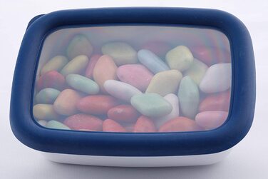 Емальований контейнер HoneyWare Classic Line 0,42 л з кришкою, жаростійкий до 400°C, підходить для плити, духовки, гриля, зберігання та приготування їжі